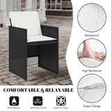 All Weather Wicker Patio Dinning Table Set