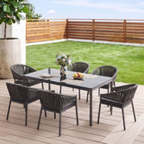 All Weather Resistant 7-Piece Outdoor Dining Set (Grey)