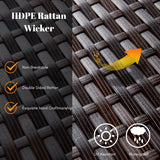 7-Piece Outdoor Rattan Wicker Dining Table Set