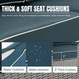 L-Shape Outdoor Wicker Sofa Set