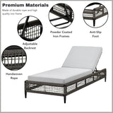 Outdoor All-Weather Rope Lounger with Cushions