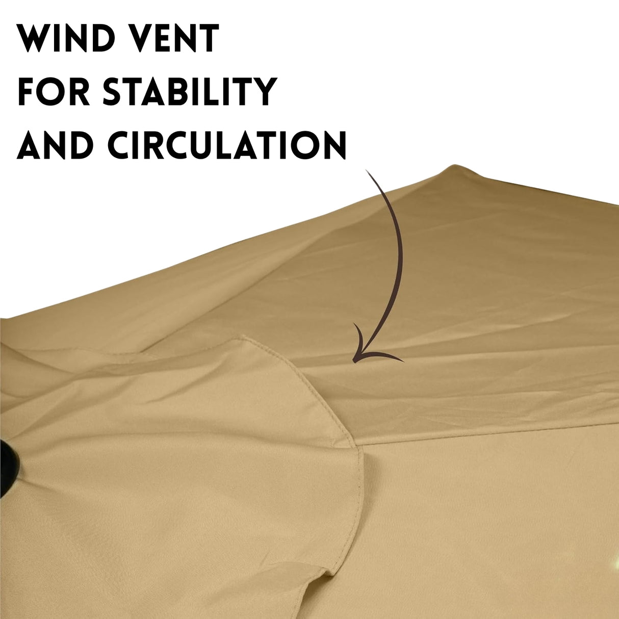 9ft Beige Color Outdoor Patio Umbrella with Centre Pole