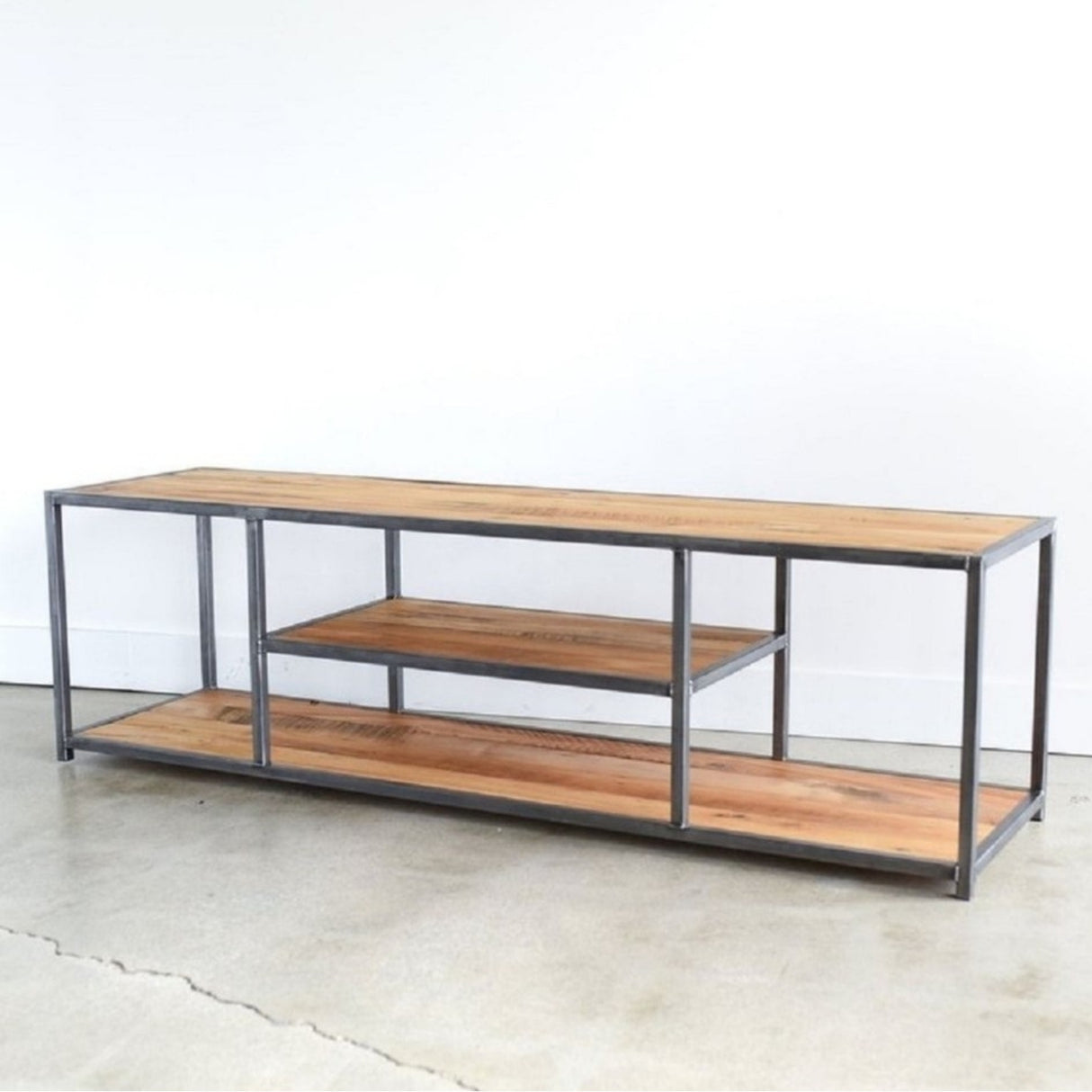 Sheesham Wood Top Open Media Console Table