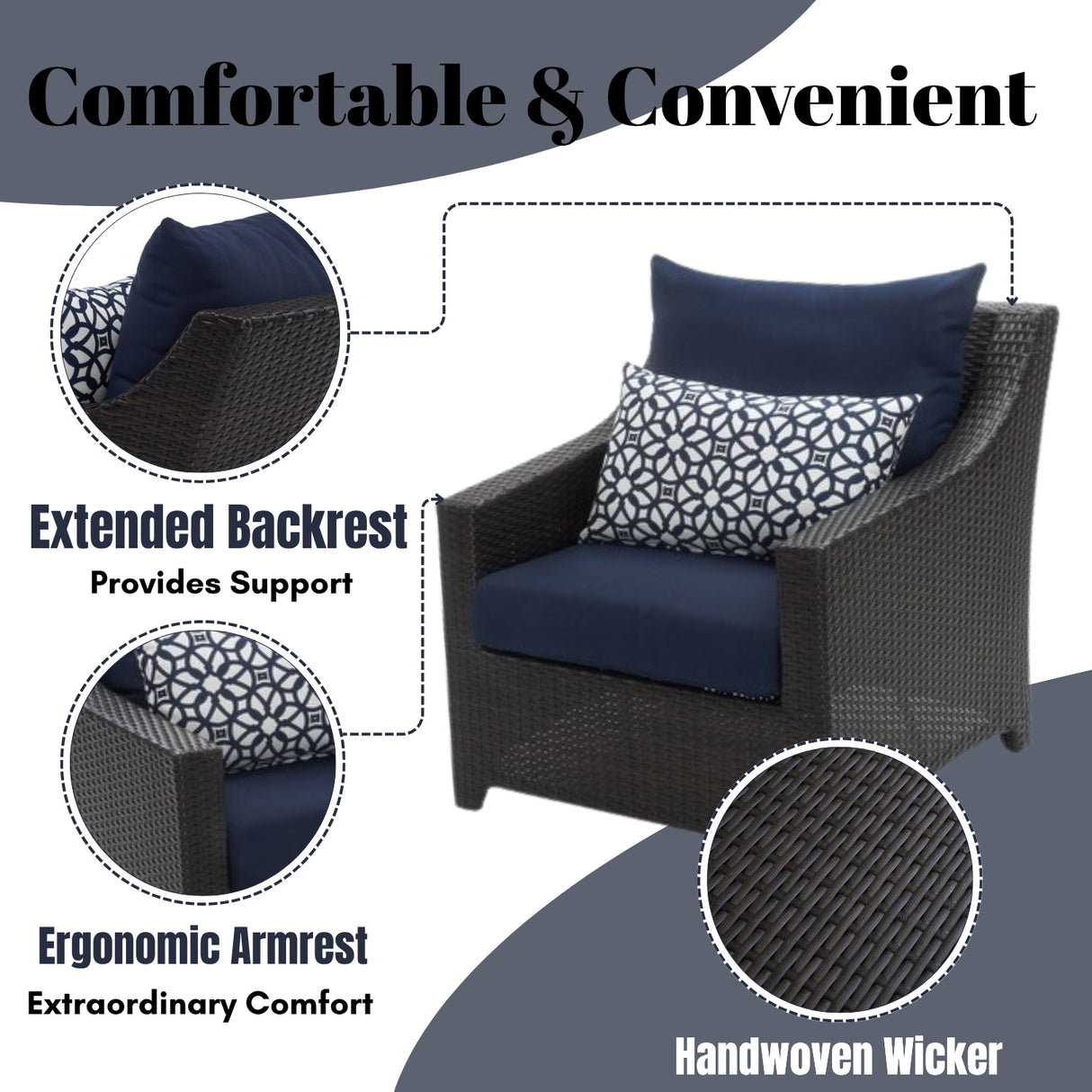 3-Piece Outdoor Rattan Wicker Patio Set