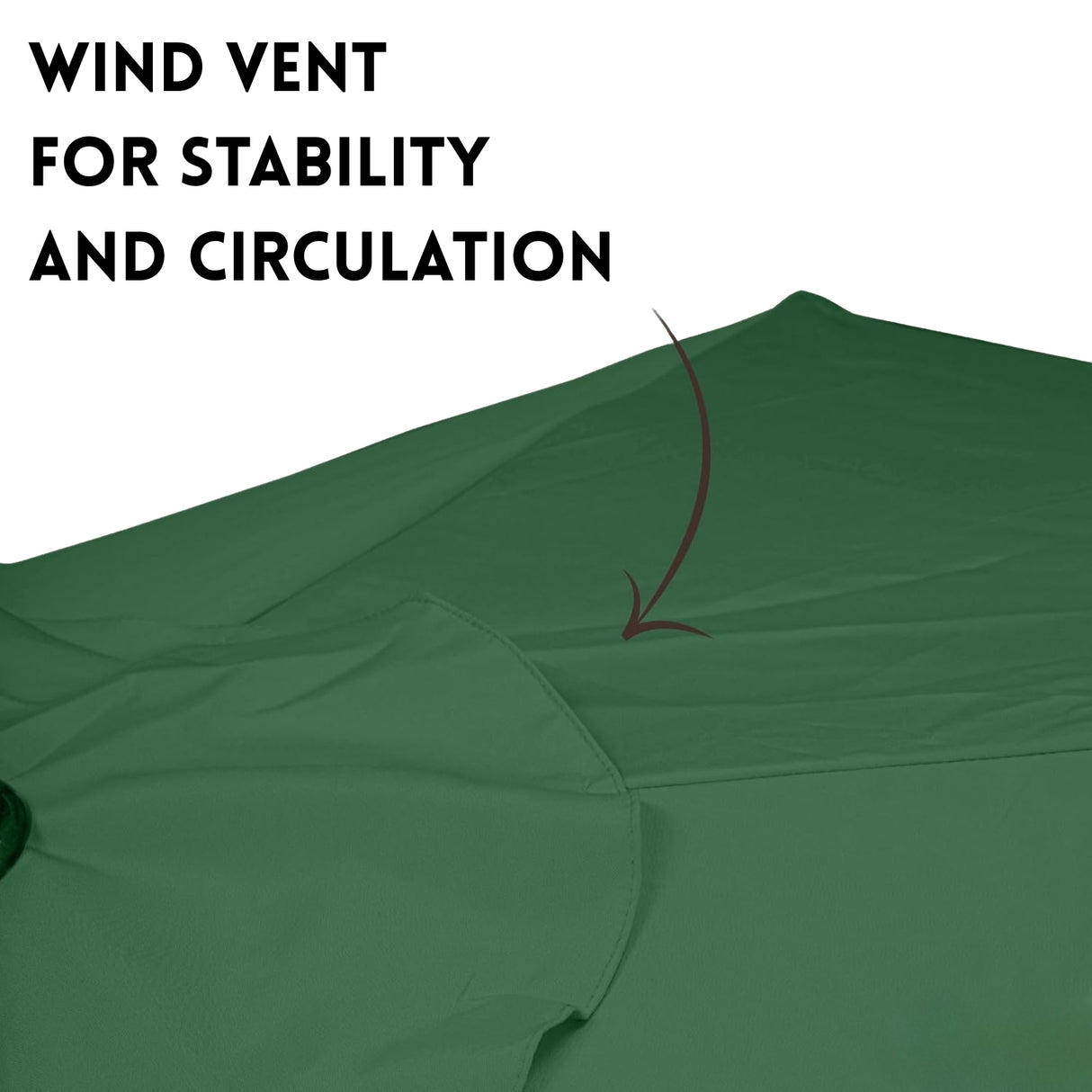 9ft Green Color Outdoor Patio Umbrella with Centre Pole