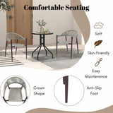 2-Piece Outdoor Rope Patio Dining Chairs