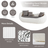 Outdoor Wicker 2 Seater Patio Garden Daybed