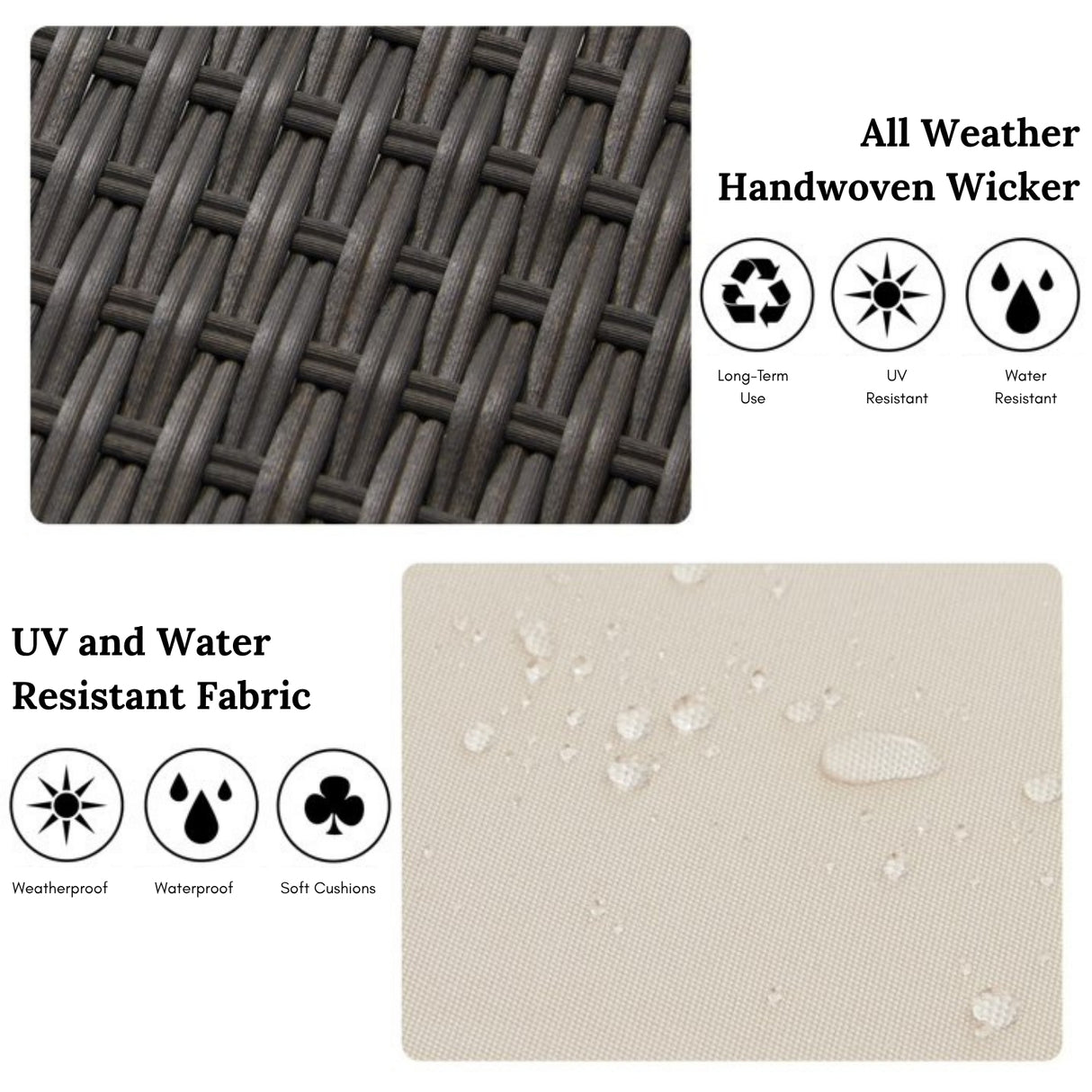 Outdoor All-Weather Wicker Lounger
