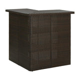 Outdoor Rattan Wicker Bar Table With Storage Selves
