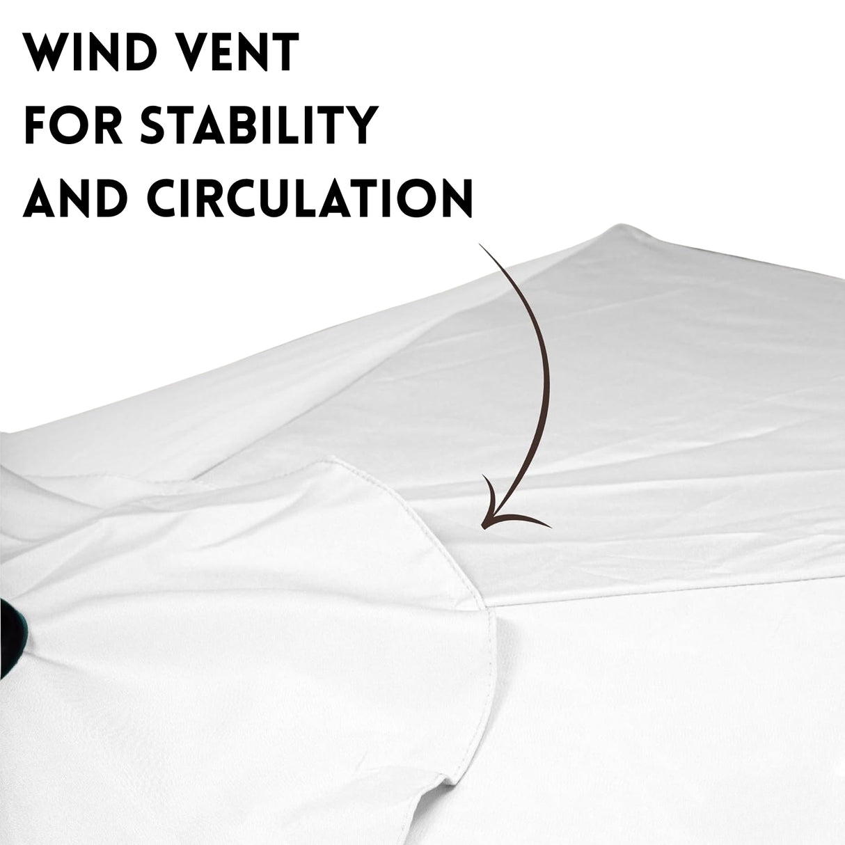 9ft White Color Outdoor Patio Umbrella with Centre Pole