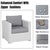 7-Piece L-Shaped Outdoor Sectional Sofa
