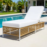 Outdoor Rope Lounge Chairs Set of 2 with Thick Cushions
