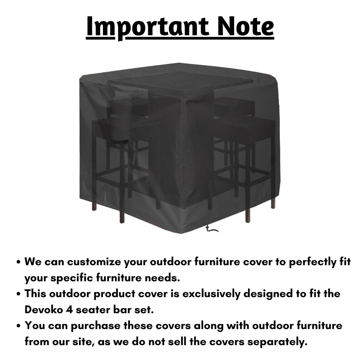 Outdoor 4+1 Bar Set Cover