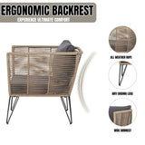 Outdoor Rope 1 Piece Patio Single Seater Sofa