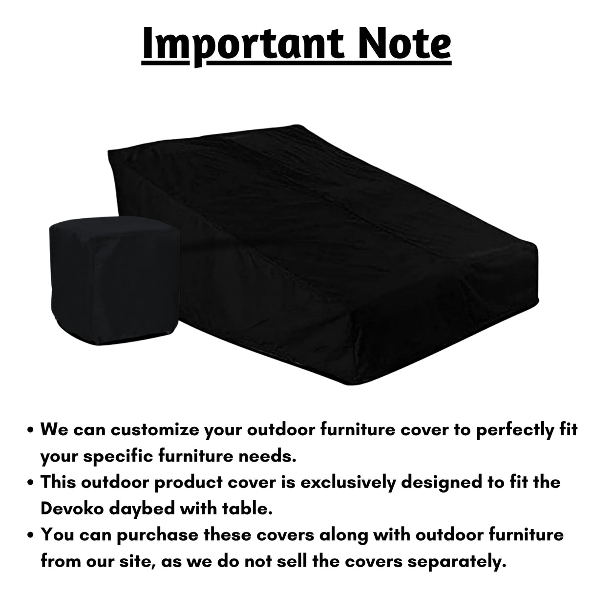 Outdoor Daybed With Table Cover
