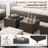 Outdoor Wicker 10 Seater Sectional Sofa Set