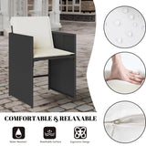 Outdoor Rattan Wicker Dinning Set 9-Piece