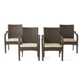 4-Piece Outdoor Rattan Wicker Patio Dining Chairs