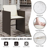 11-Piece Outdoor Rattan Wicker Dinning Set