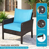Outdoor Wicker 5-Piece Patio Sofa Set