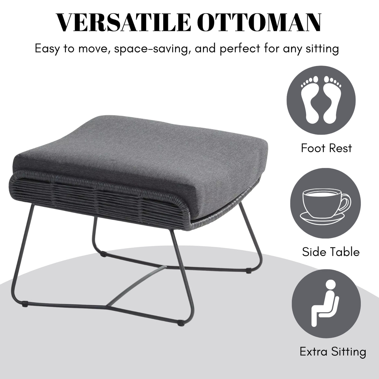 Outdoor All-Weather Rope Footstool