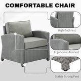 7 Piece Outdoor Wicker Conversation Furniture Set
