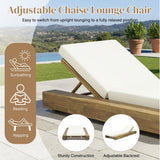 Premium Outdoor Teak Wooden Lounger Set with Cushions