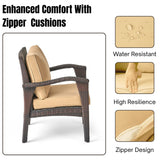 Dark Brown 8 Seater Outdoor Wicker Conversation Set
