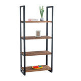 Solid Sheesham Wood 4 Tier Tall Standing Corner Open Bookcase