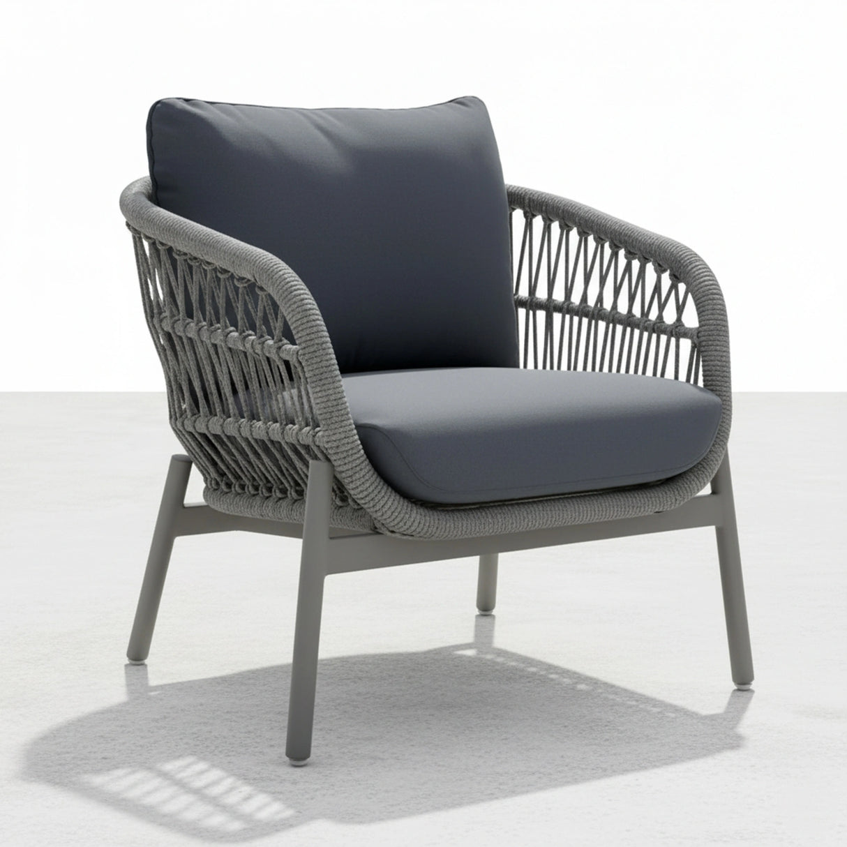 Outdoor 4 Seater Rope Conversation Sofa Set