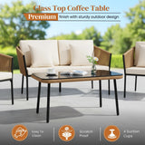 Outdoor 4 Seater Rope Sofa Set