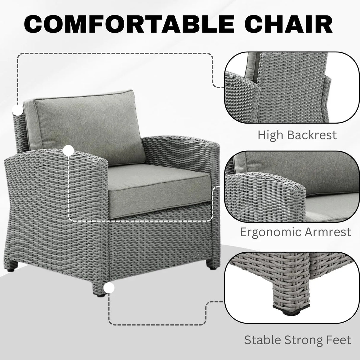 5 Pieces Patio Furniture Set