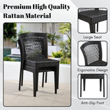 Outdoor Rattan Wicker Patio Dining Chairs