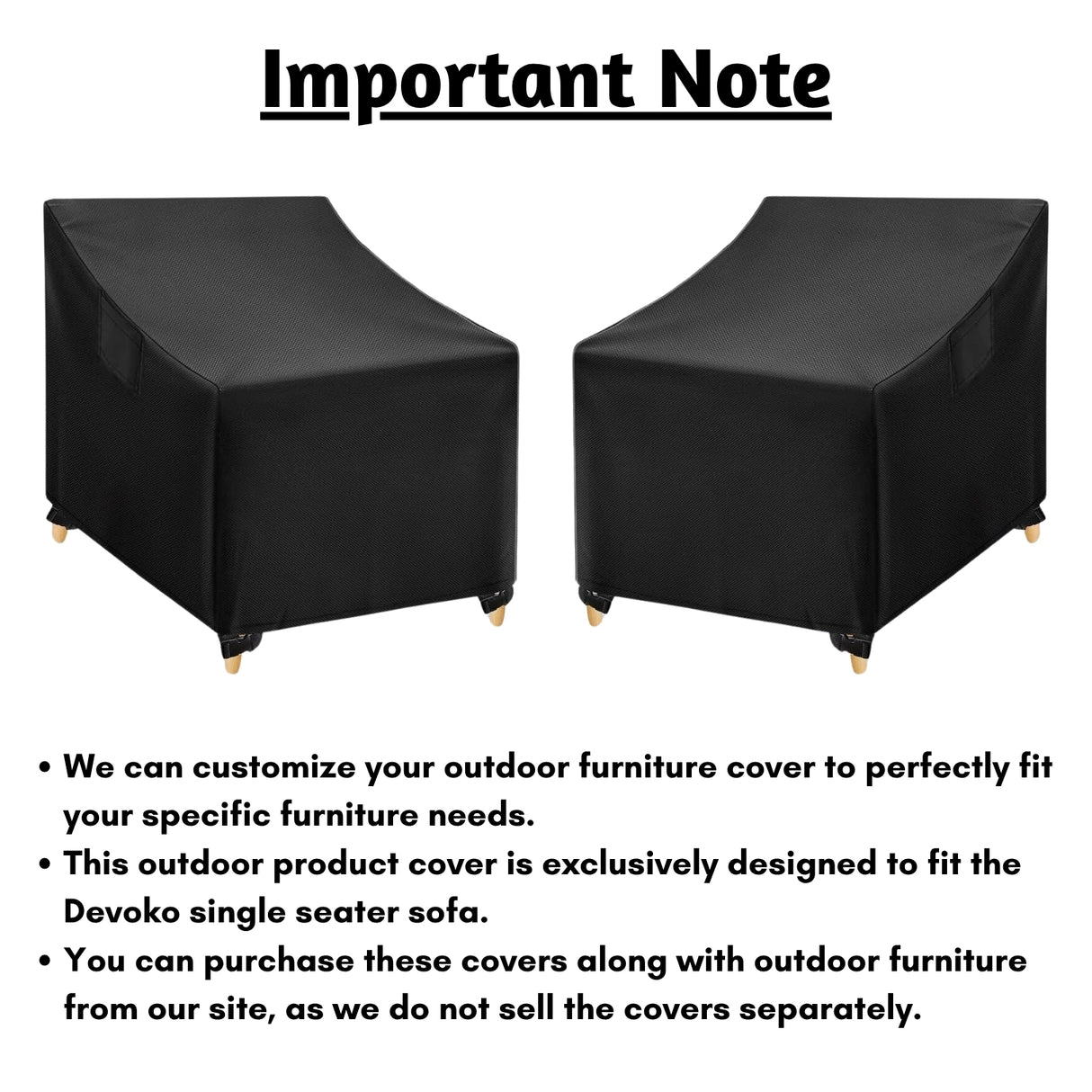 Outdoor Single Seater Sofa Cover