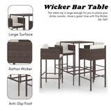 5-Piece Outdoor Rattan Wicker Bar Set