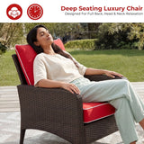 Outdoor 4 Piece Patio Wicker Furniture Set