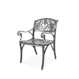 Outdoor Cast Aluminium 5-Piece Patio Bistro Set (Grey)