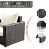 1-Piece Outdoor Wicker Single Seater Sofa
