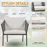 3-Piece Rope Patio Set - Perfect for Outdoor