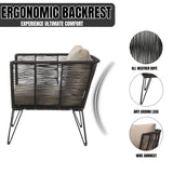 Outdoor Rope 1 Piece Patio Single Seater Sofa