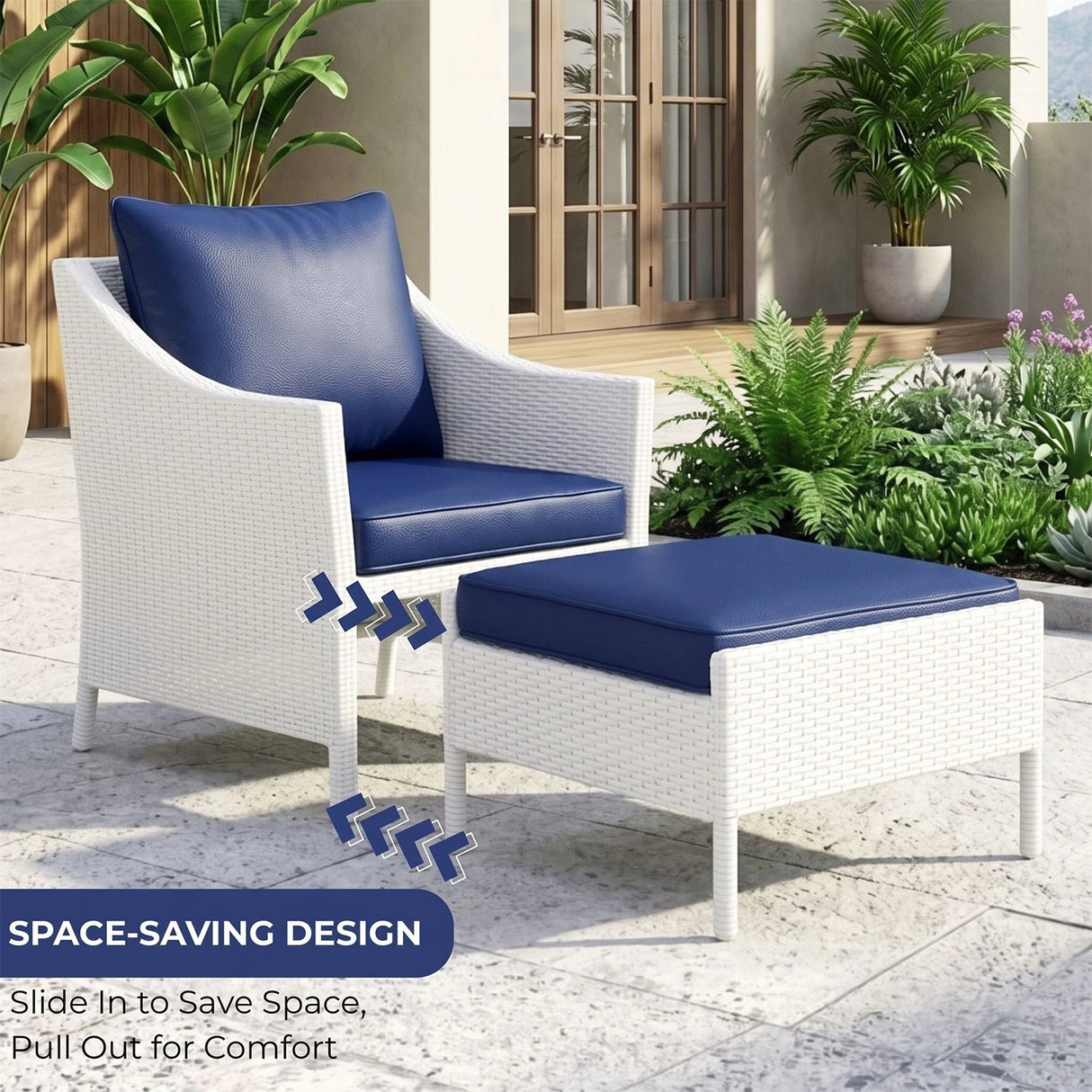 Outdoor Rattan Wicker 5 Piece Patio Sofa Set