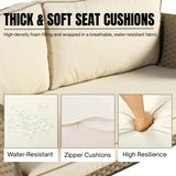 5-Piece All Weather Wicker Sofa Set