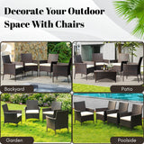 4-Piece Outdoor Rattan Wicker Patio Dining Chairs