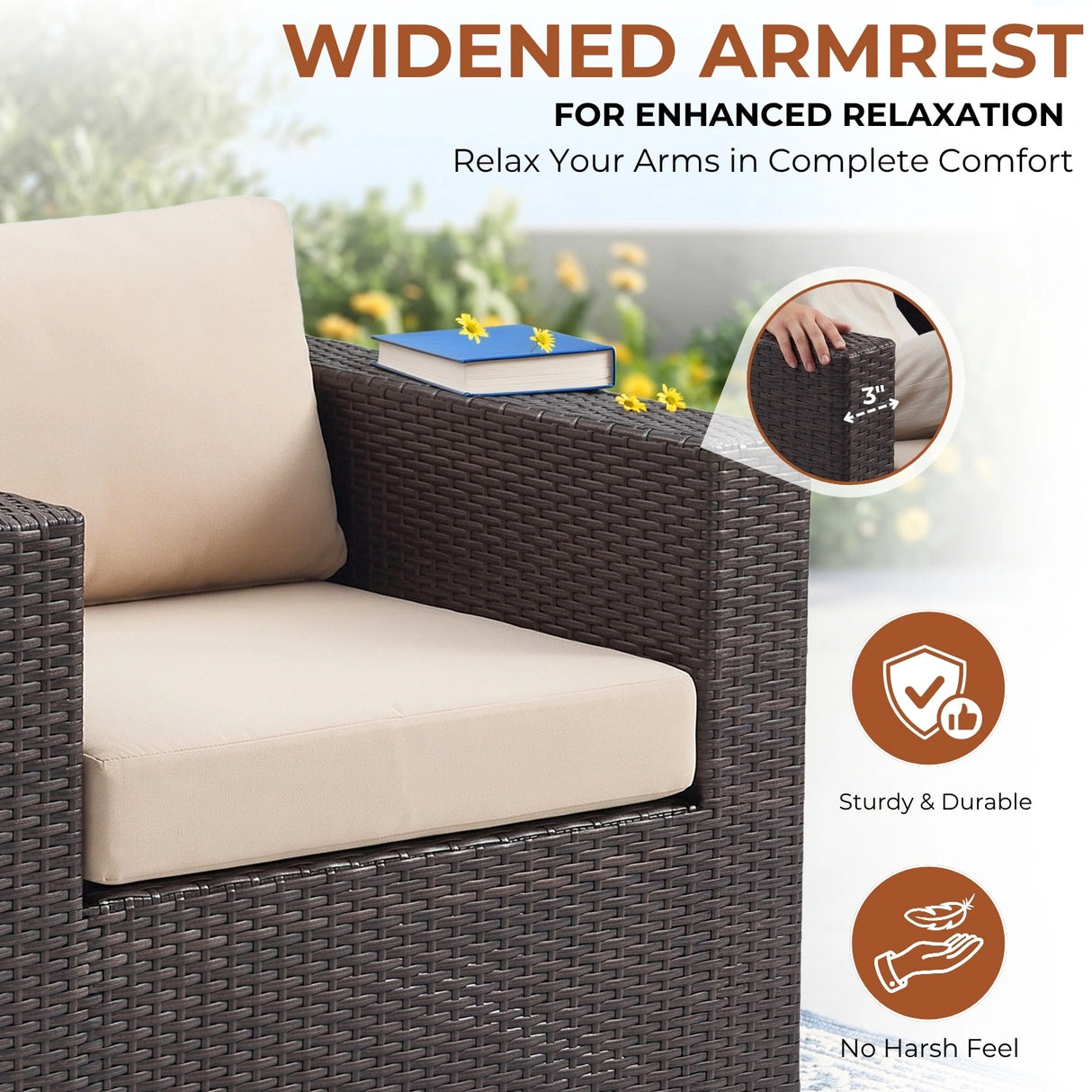 Outdoor Wicker 7-Seater Sofa Set