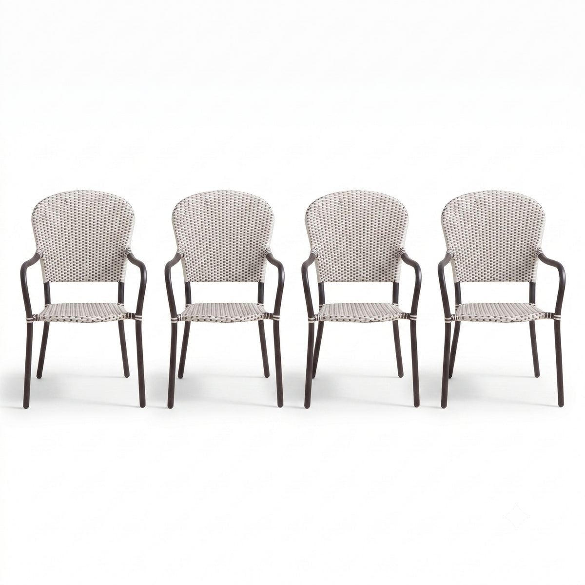 4-Piece Outdoor Rattan Wicker Patio Chairs