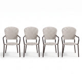 4-Piece Outdoor Rattan Wicker Patio Chairs