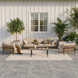 Outdoor 4-Piece Rope Conversation Sofa Set