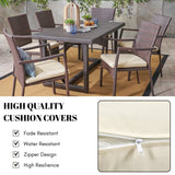 7-Piece Outdoor Rattan Wicker Dining Set