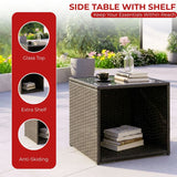 5 Piece Outdoor Patio Wicker Furniture Set