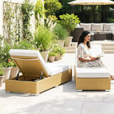 Outdoor 2-Piece Chaise Lounge Chair with Adjustable Settings and Cushions